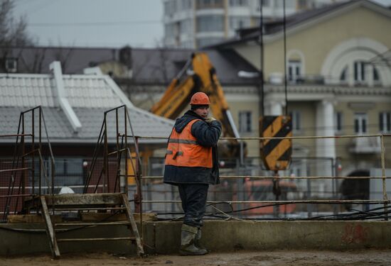 Third Interchange Circuit's Khoroshevskaya metro station construction site