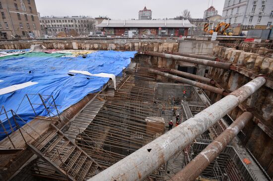 Third Interchange Circuit's Khoroshevskaya metro station construction site
