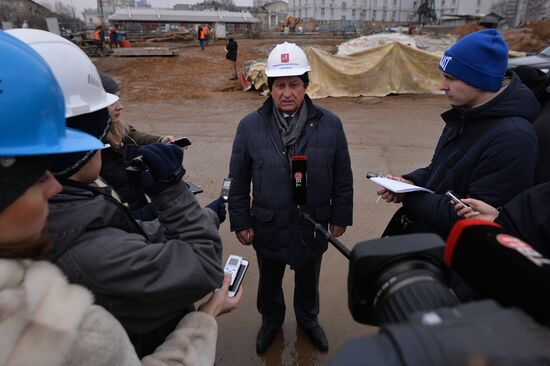 Third Interchange Circuit's Khoroshevskaya metro station construction site