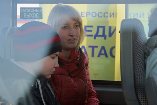 Russian Emergency Ministry helicopter arrives from Donbass with critically ill children aboard