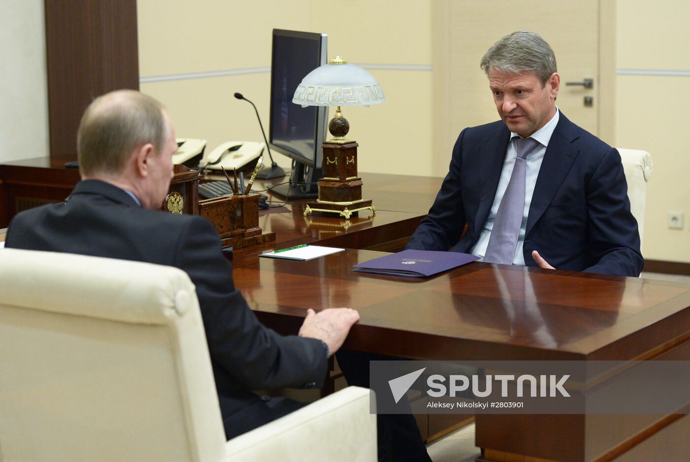 Vladimir Putin meets with Minister of Agriculture Alexander Tkachyov