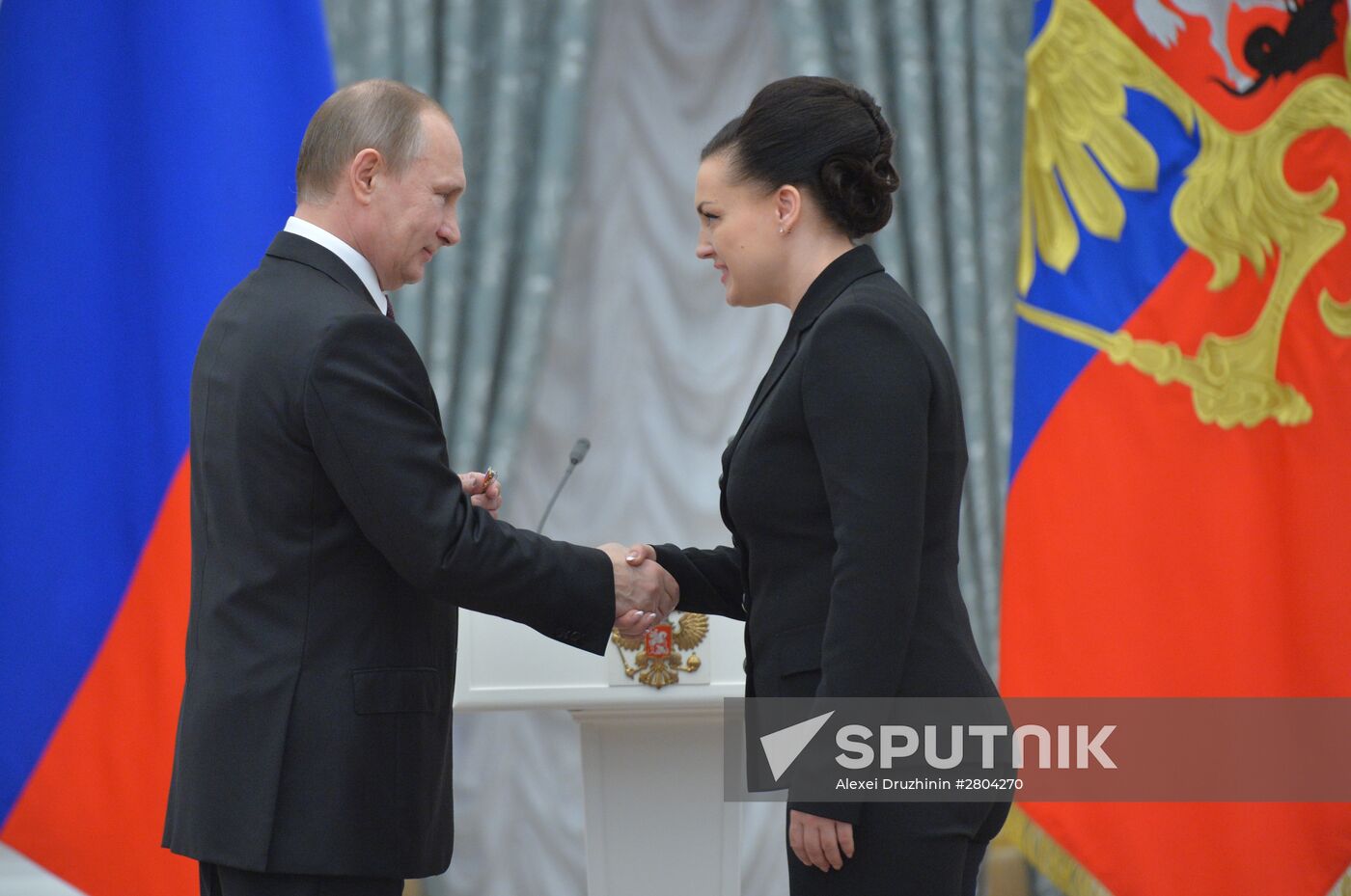 President Vladimir Putin gives government awards in Kremlin