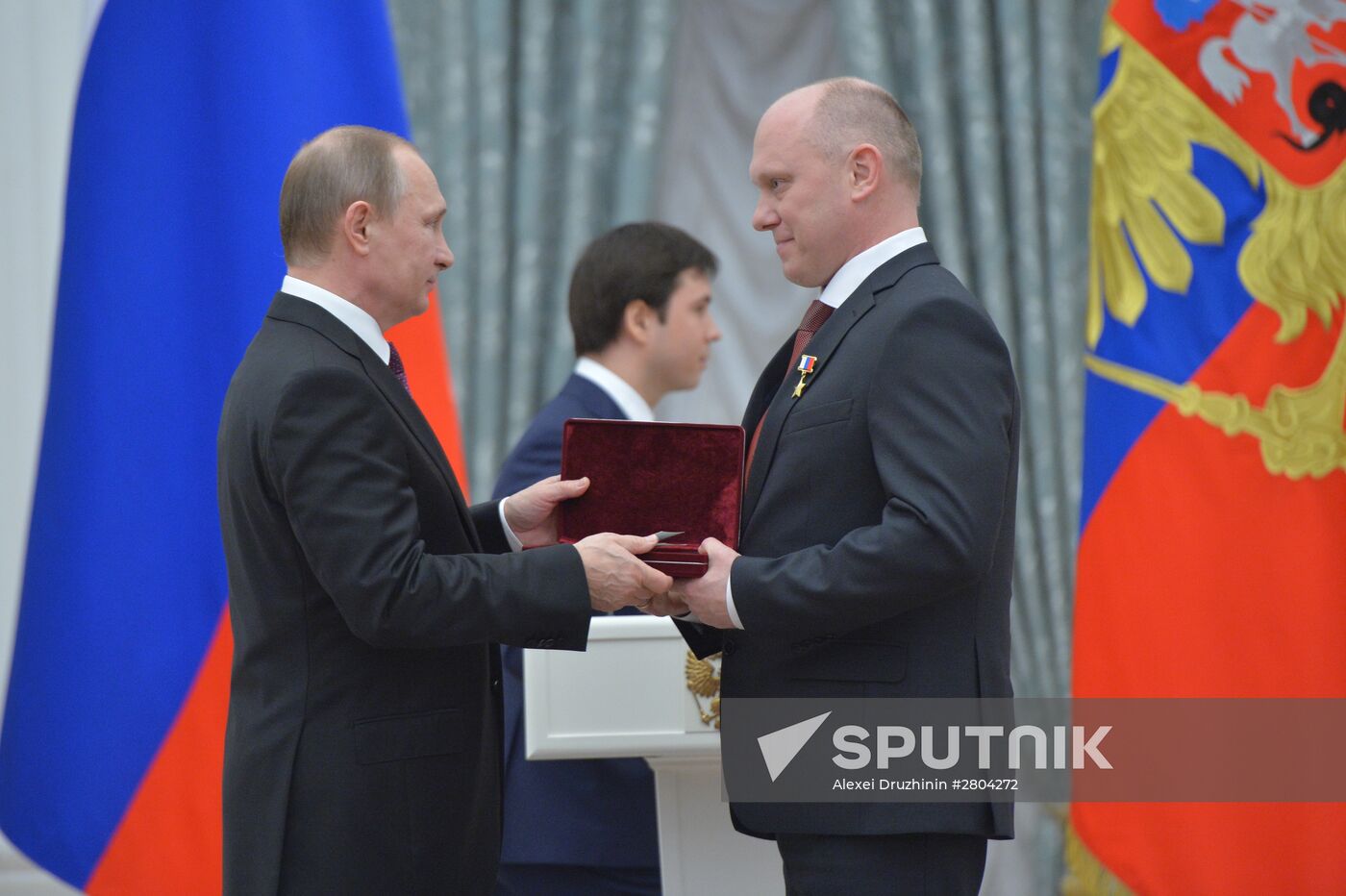 President Vladimir Putin gives government awards in Kremlin