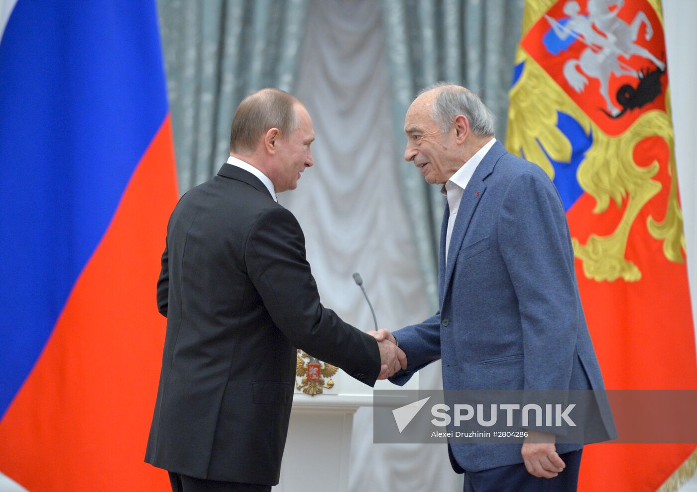 President Vladimir Putin gives government awards in Kremlin