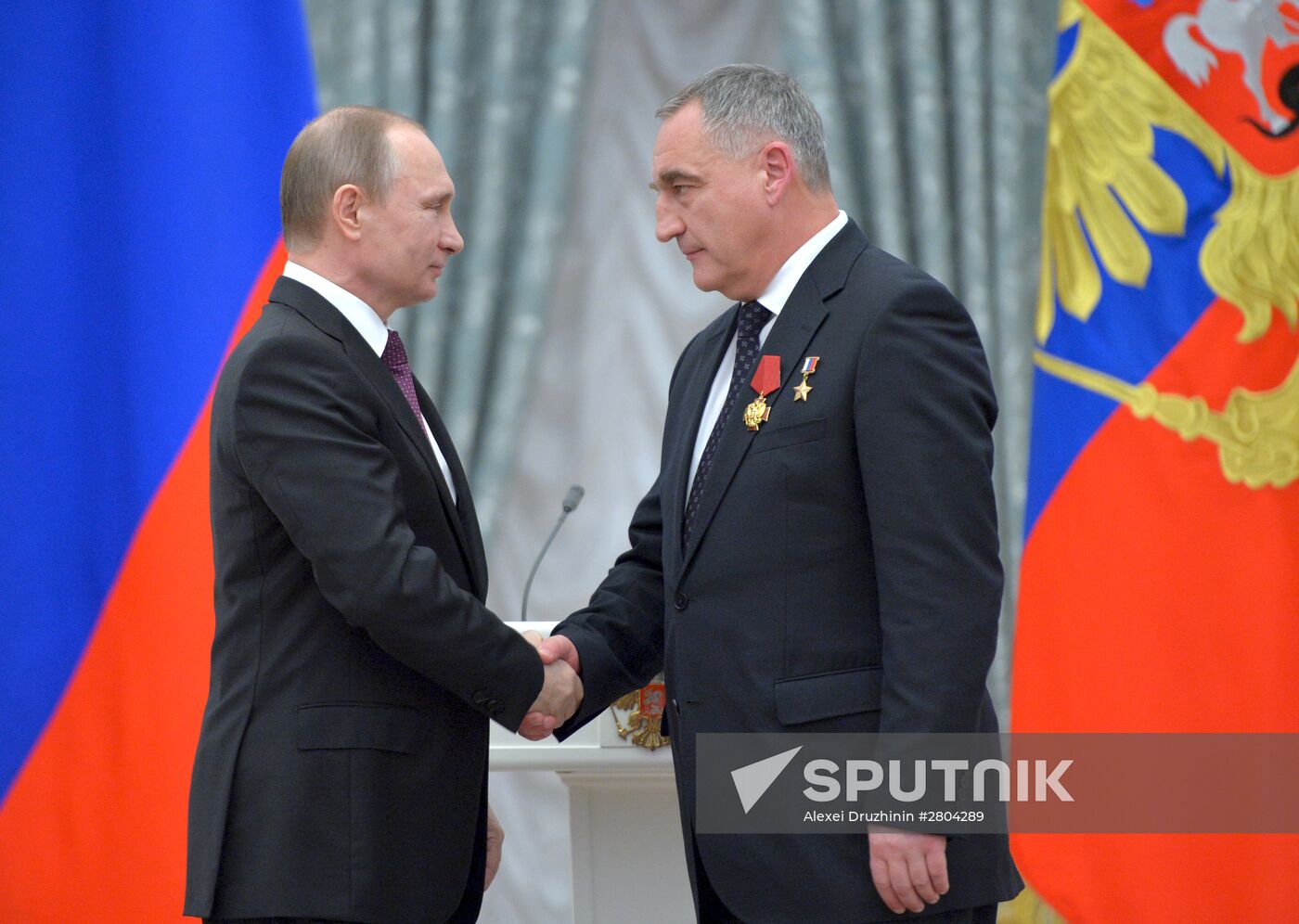 President Vladimir Putin gives government awards in Kremlin