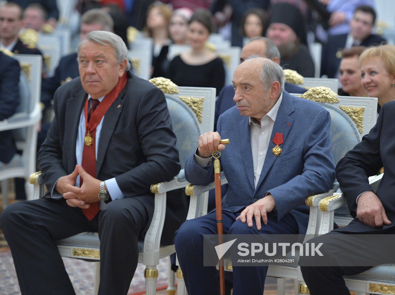 President Vladimir Putin gives government awards in Kremlin