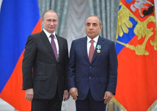 President Vladimir Putin gives government awards in Kremlin