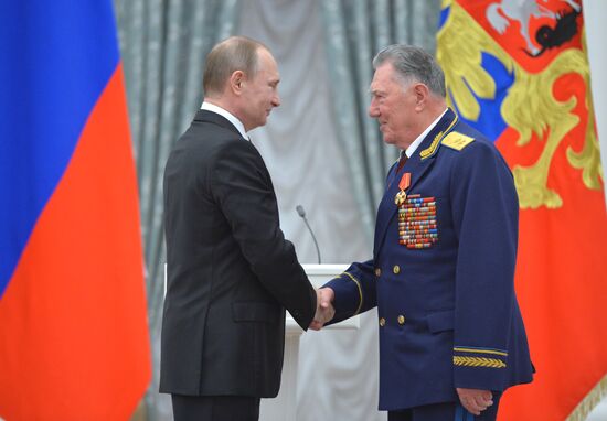 President Vladimir Putin gives government awards in Kremlin