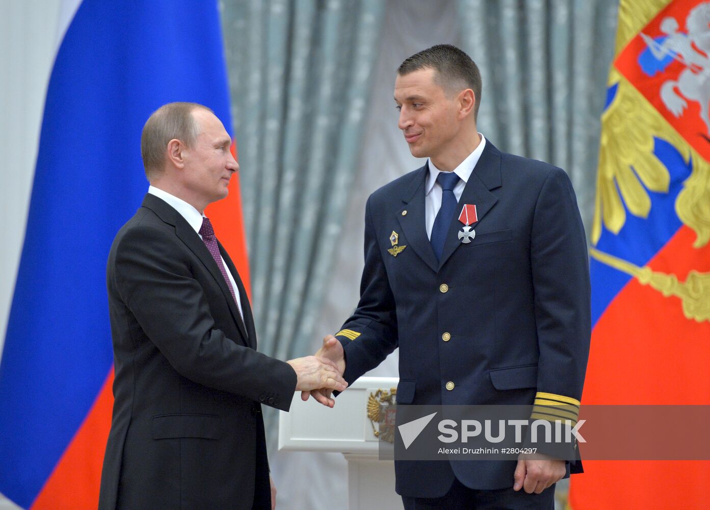 President Vladimir Putin gives government awards in Kremlin