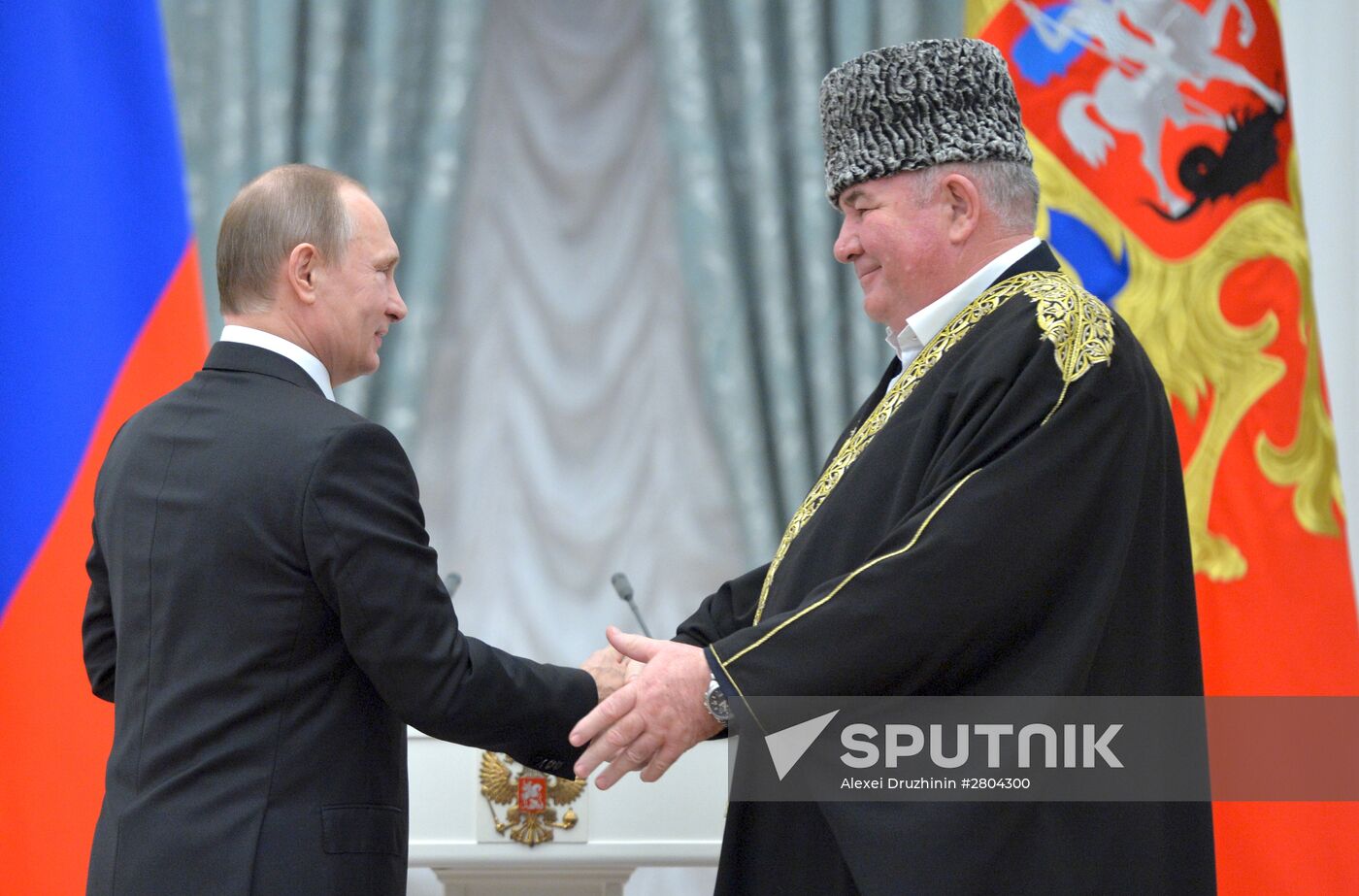 President Vladimir Putin gives government awards in Kremlin