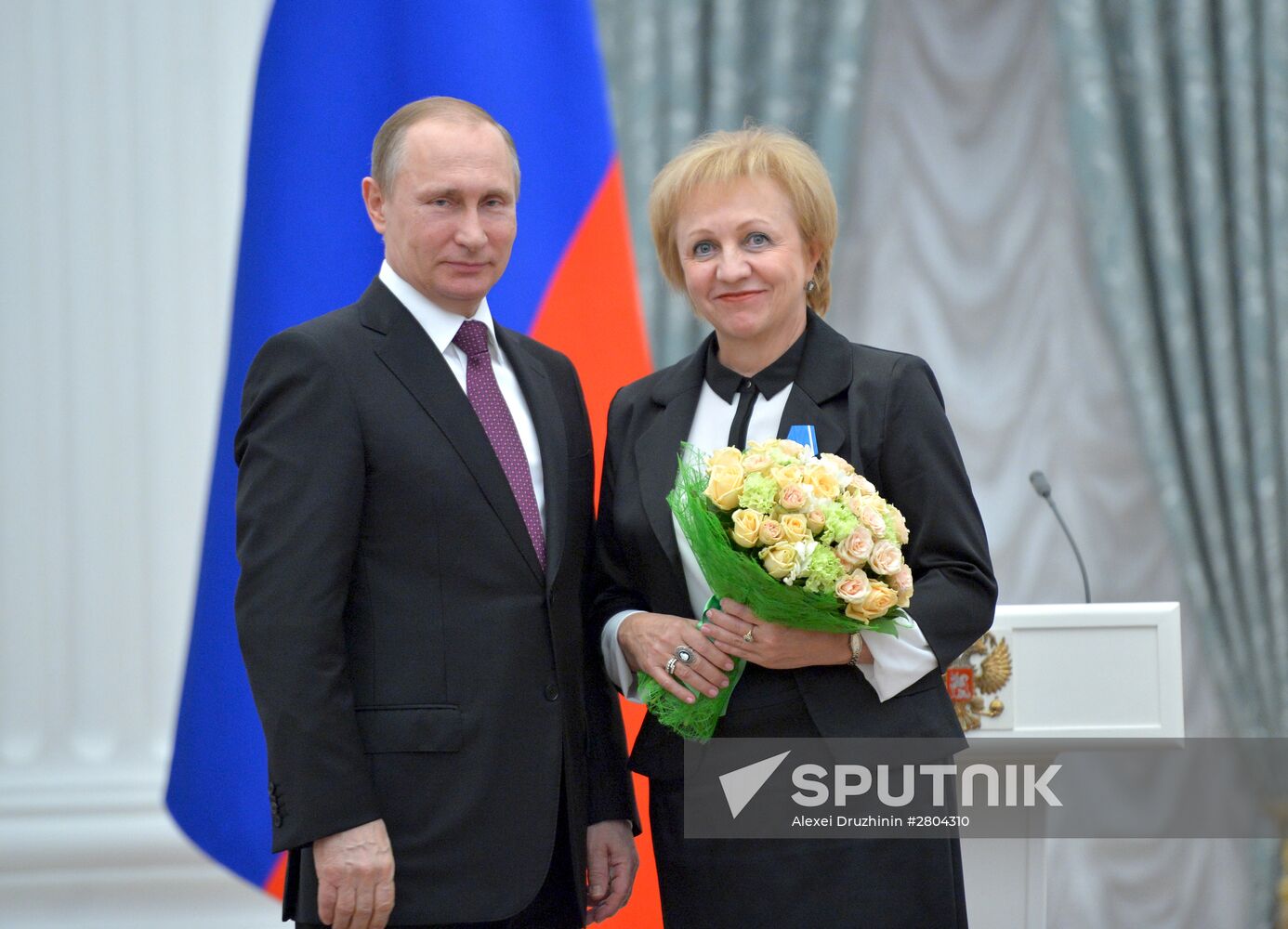 President Vladimir Putin gives government awards in Kremlin