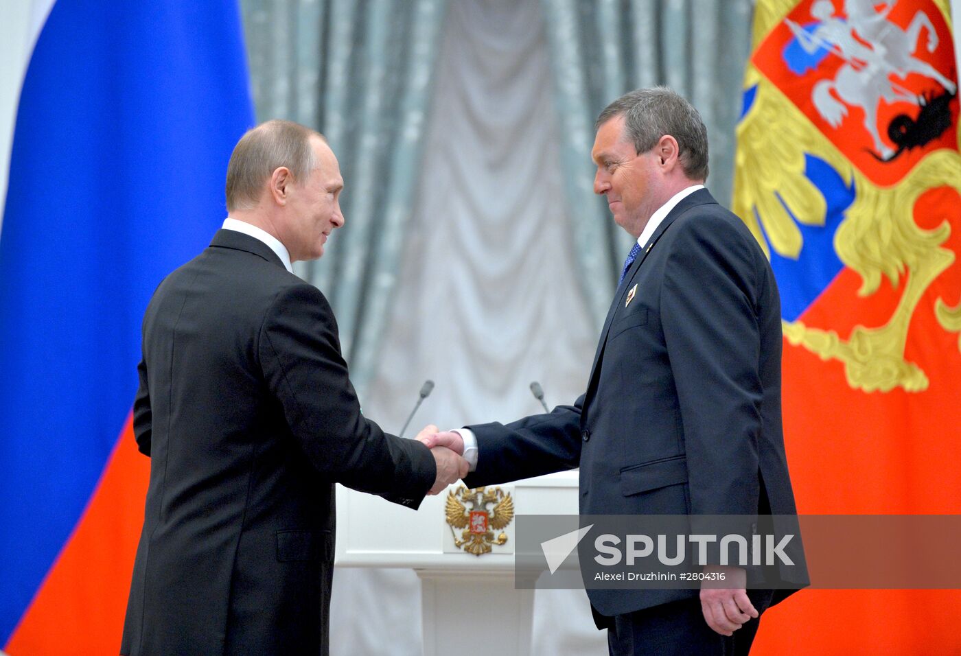 President Vladimir Putin gives government awards in Kremlin