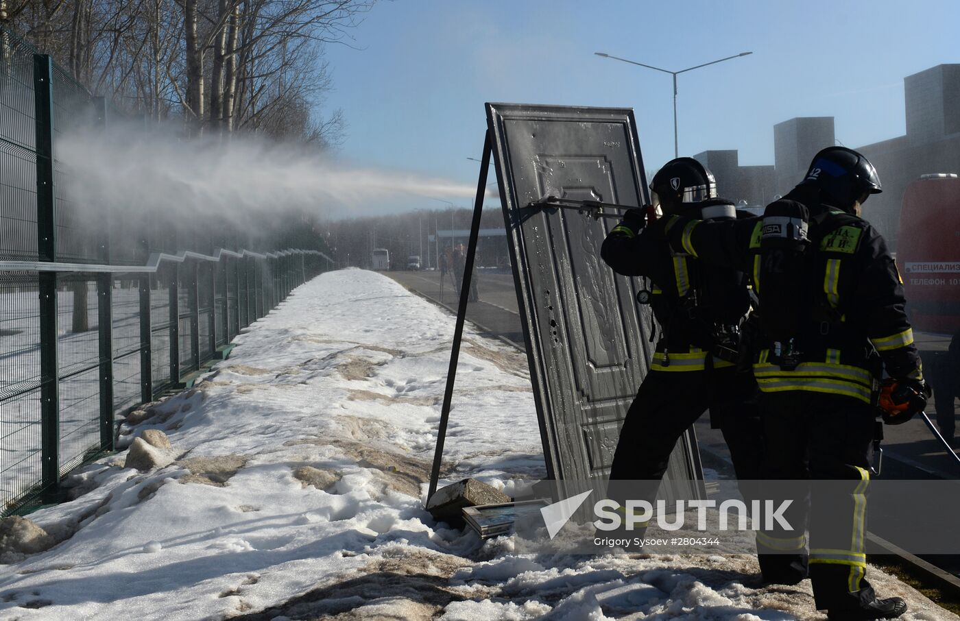 Emergency Ministry drill inside refugee center