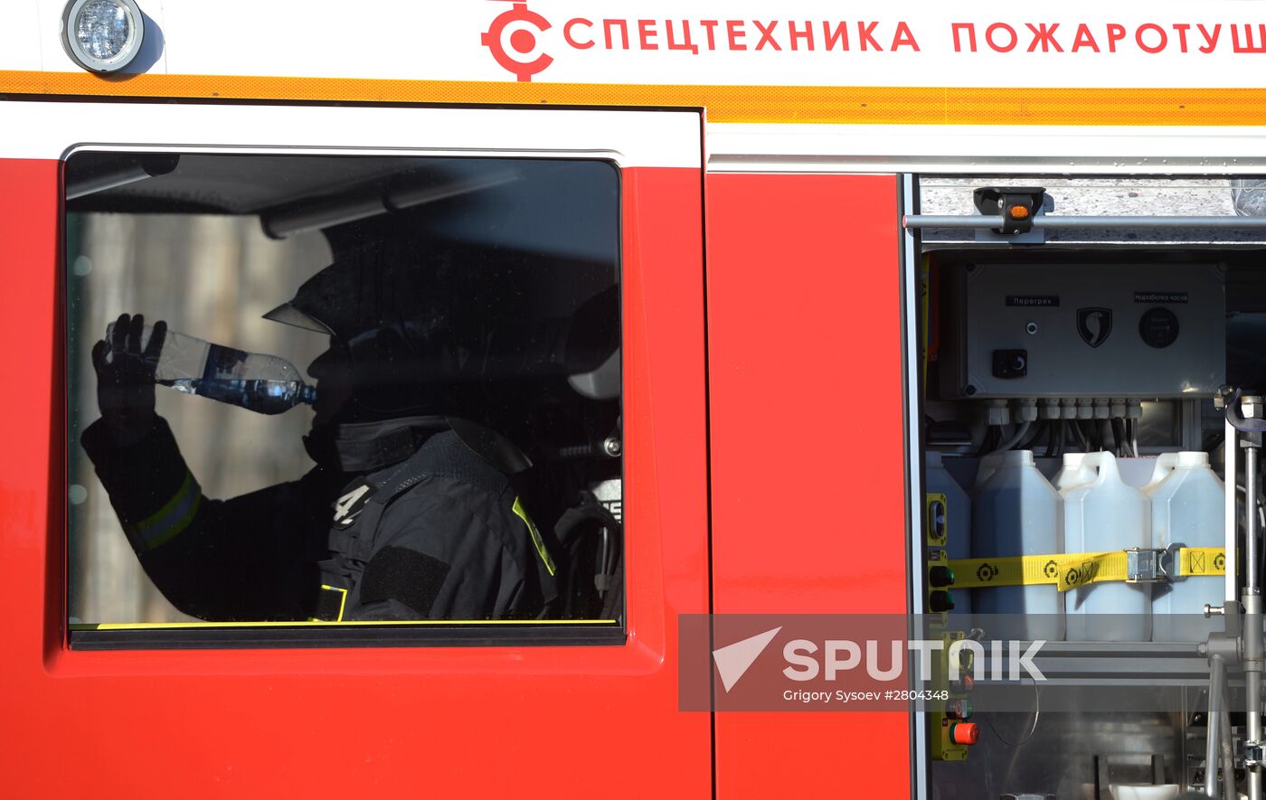 Emergency Ministry drill inside refugee center