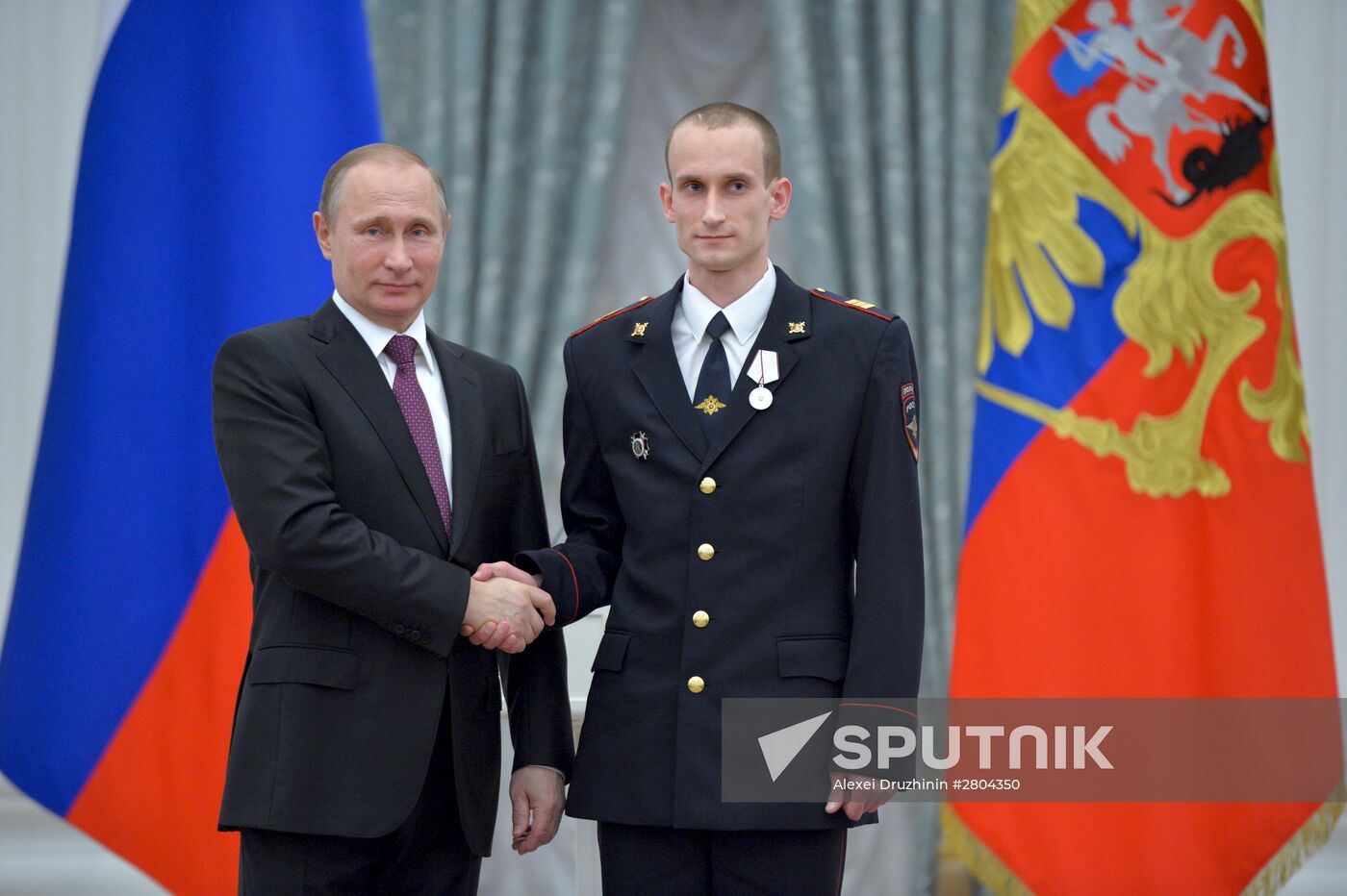 President Vladimir Putin gives government awards in Kremlin