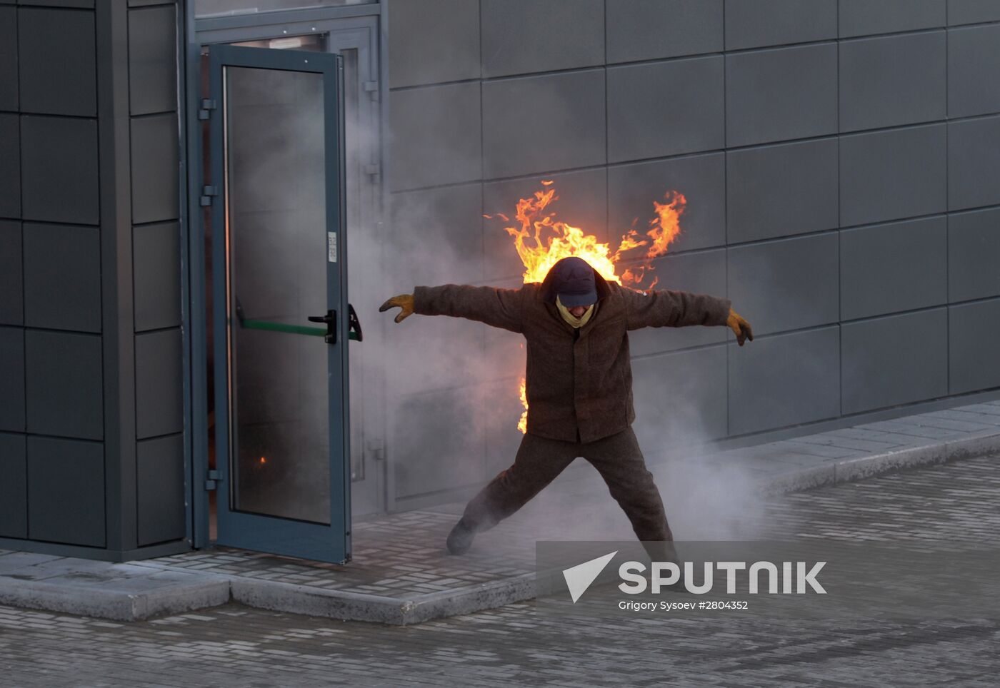 Emergency Ministry drill inside refugee center