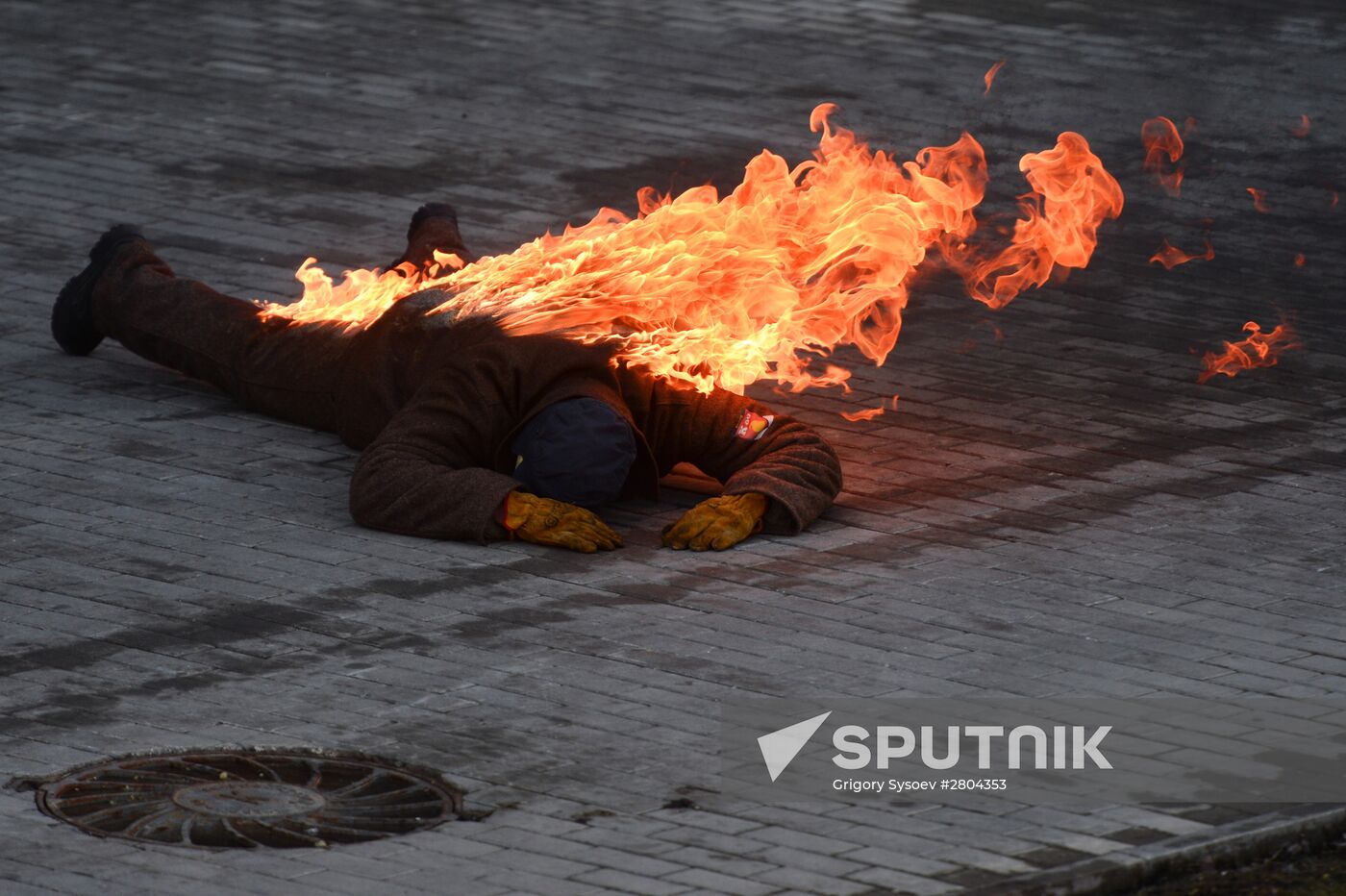 Emergency Ministry drill inside refugee center