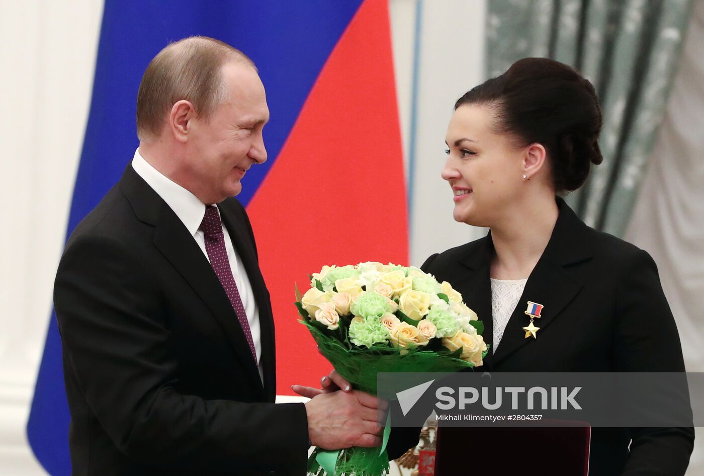 President Vladimir Putin gives government awards in Kremlin