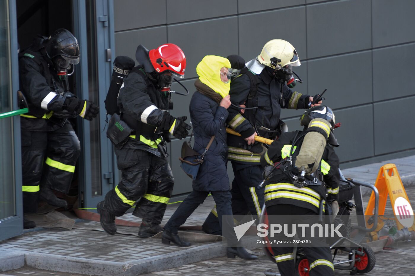 Emergency Ministry drill inside refugee center