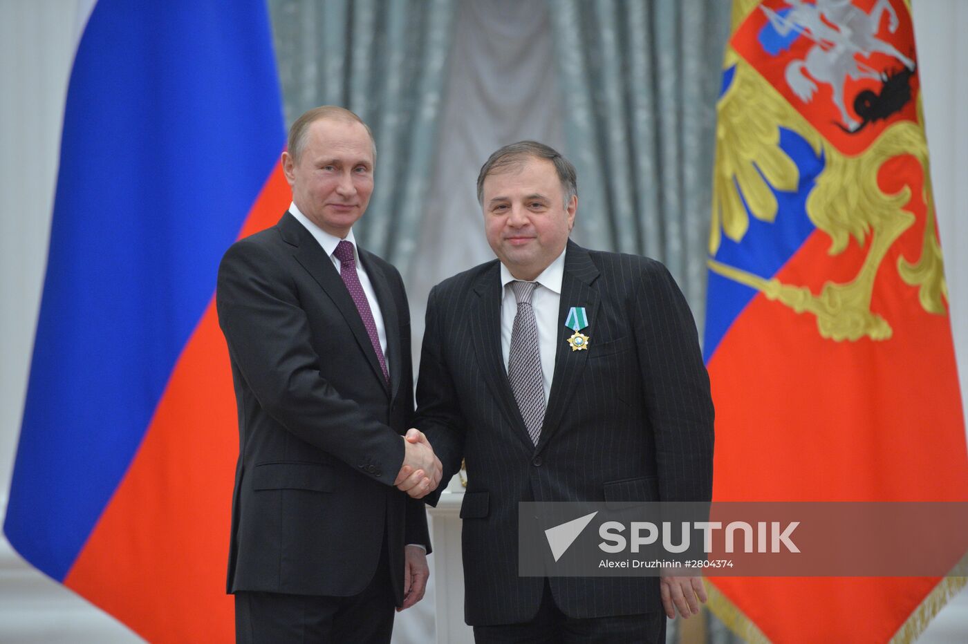 President Vladimir Putin gives government awards in Kremlin
