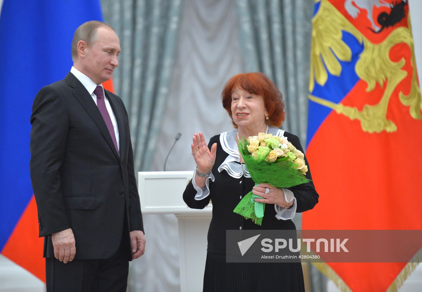 President Vladimir Putin gives government awards in Kremlin