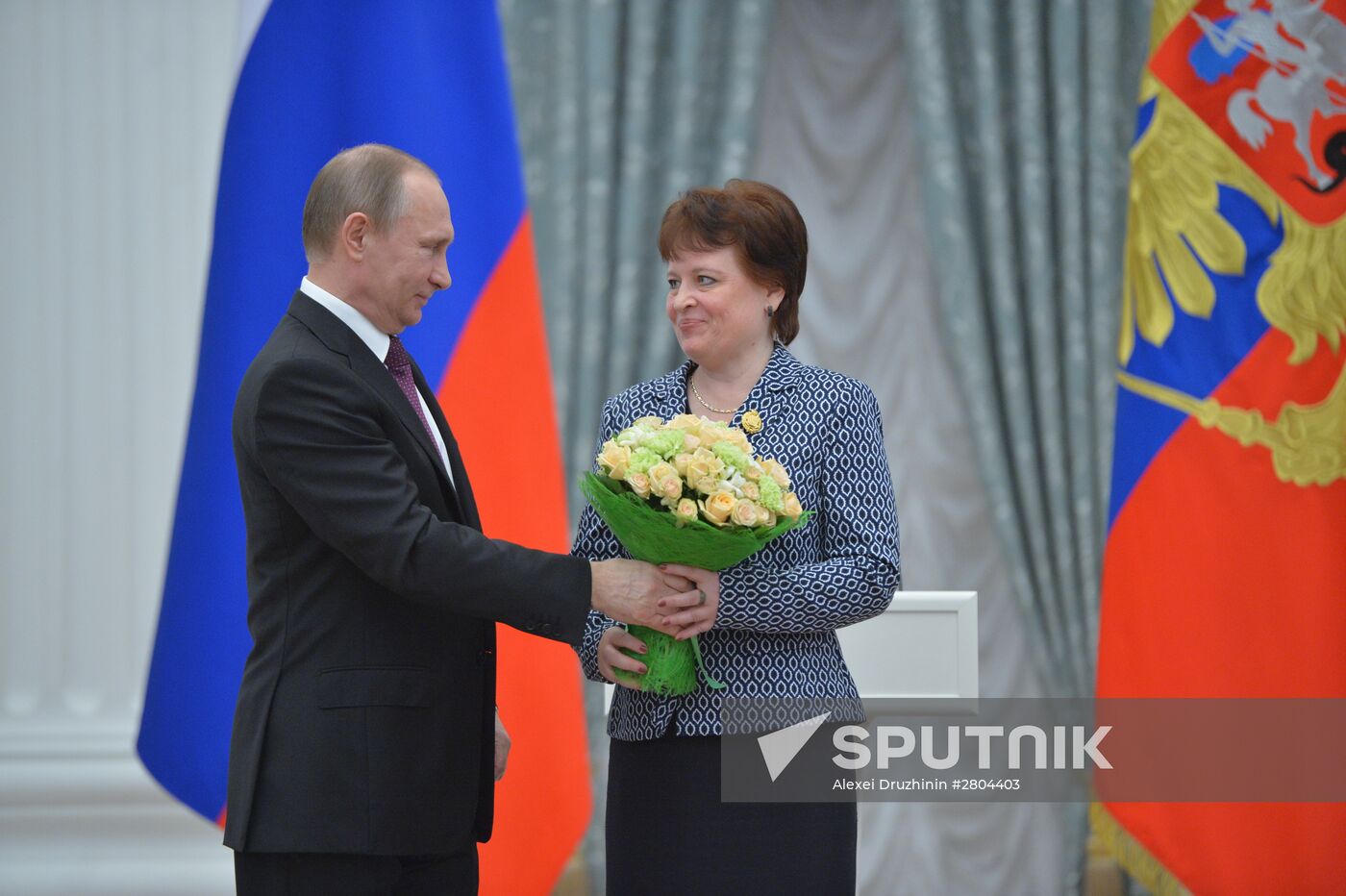 President Vladimir Putin gives government awards in Kremlin