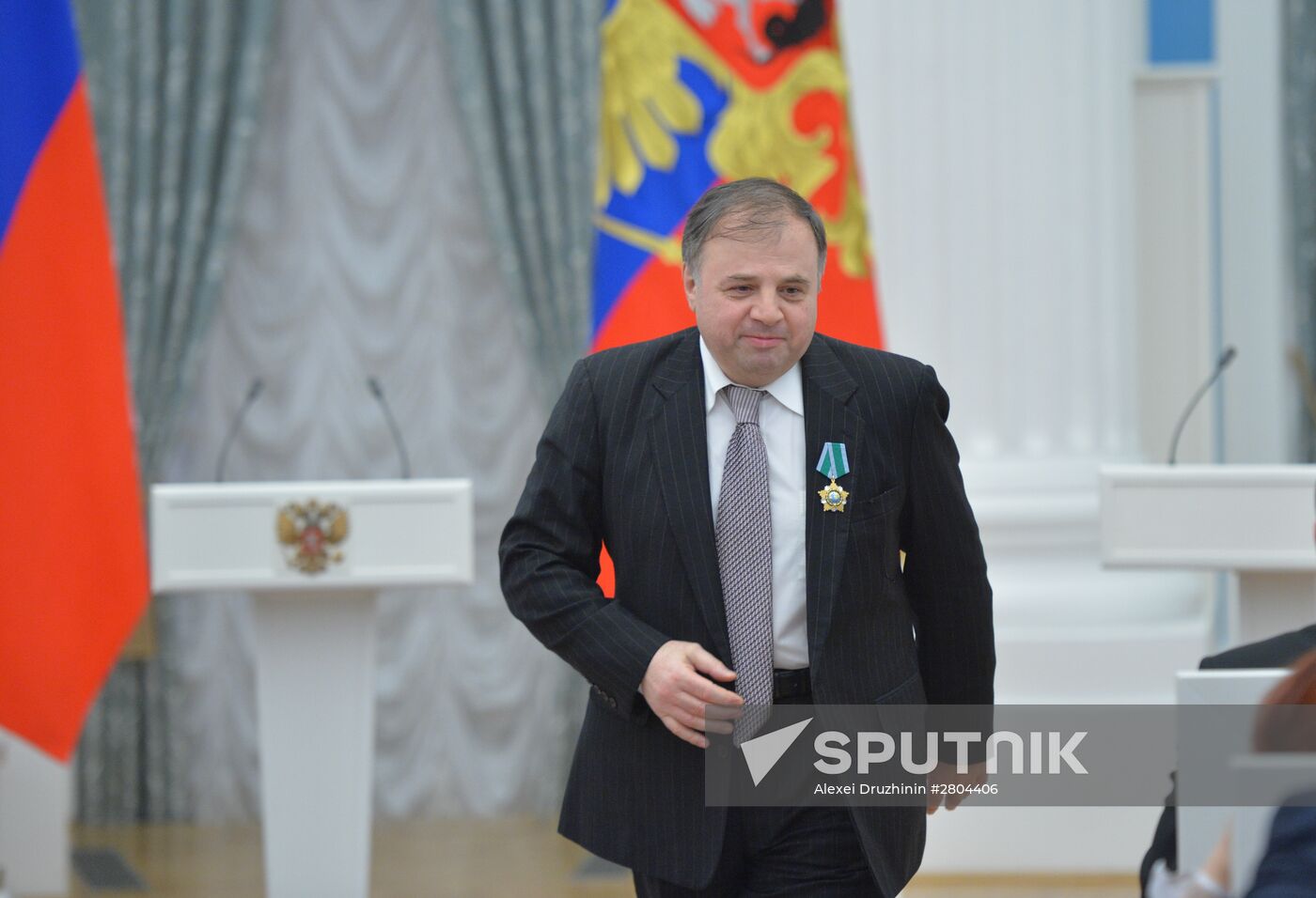 President Vladimir Putin gives government awards in Kremlin