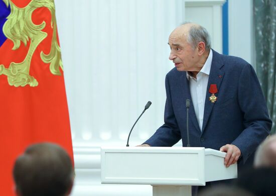 President Vladimir Putin gives government awards in Kremlin