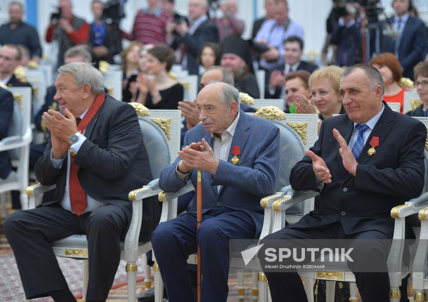 President Vladimir Putin gives government awards in Kremlin