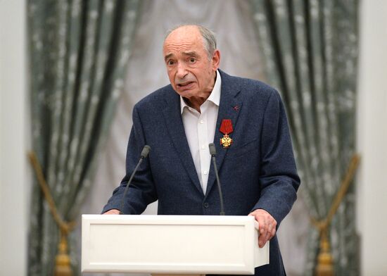 President Vladimir Putin gives government awards in Kremlin