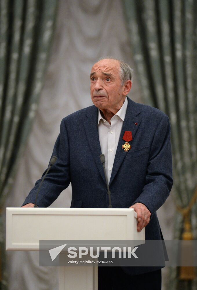 President Vladimir Putin gives government awards in Kremlin