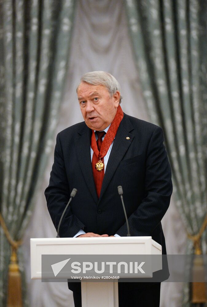 President Vladimir Putin gives government awards in Kremlin