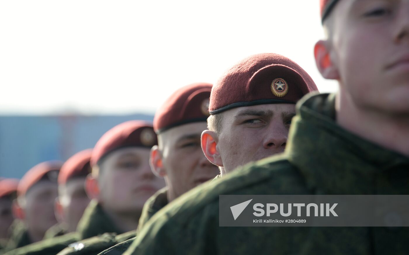 Parade practice of Dzerzhinsky Raipd Deployment Division