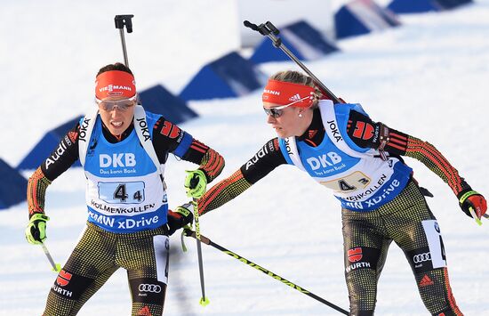 Biathlon World Championship. Women's relay
