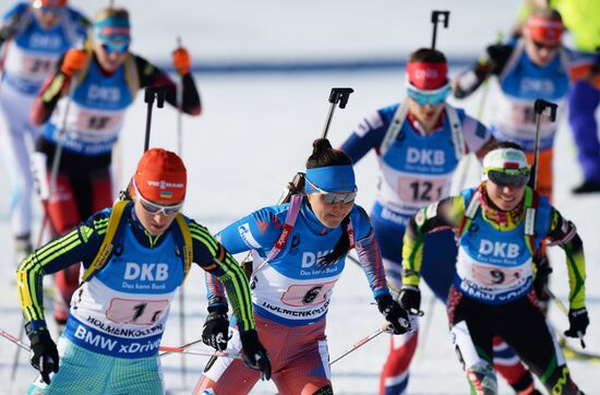 Biathlon World Championships. Women's relay