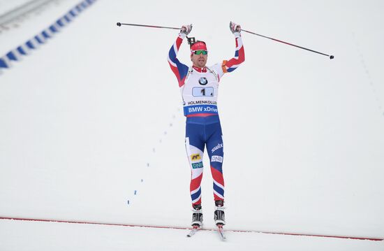 Biathlon World Championship. Men's relay