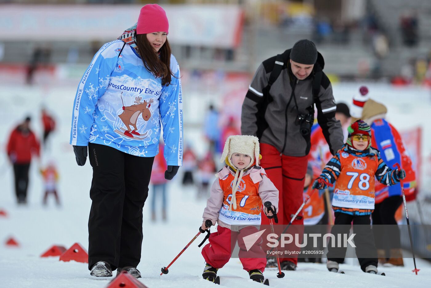Ski races. Demino baby-marathon