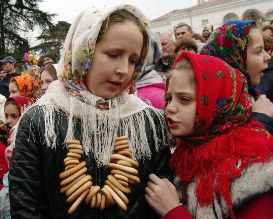 Maslenitsa celebrated in Crimea