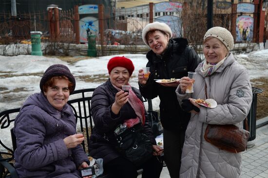 Celebration of Maslenitsa in Moscow