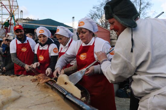 Celebration of Maslenitsa in Moscow