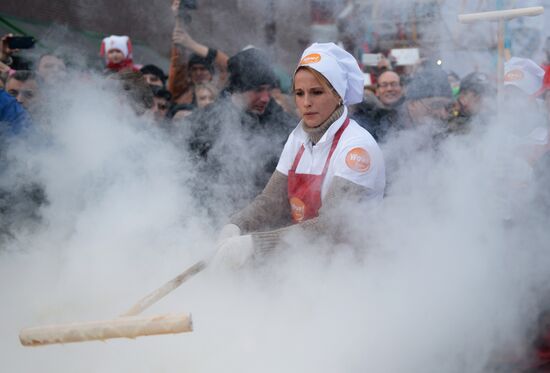 Celebration of Maslenitsa in Moscow