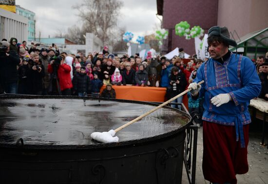 Celebration of Maslenitsa in Moscow