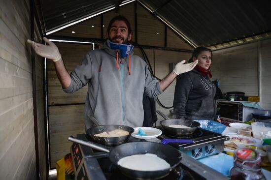 Celebration of Maslenitsa in Moscow