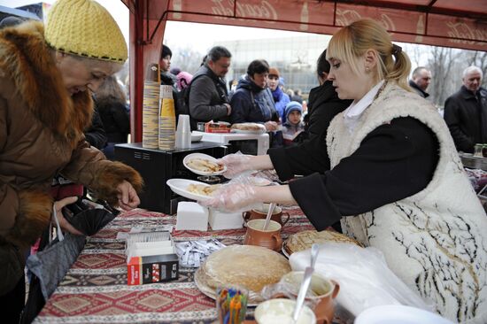 Maslenitsa celebrated in Donetsk