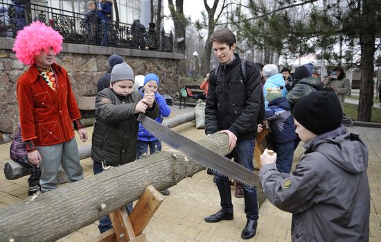 Maslenitsa celebrated in Donetsk