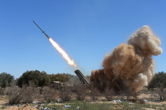 Syrian army during combat operations in the vicinity of Palmyra