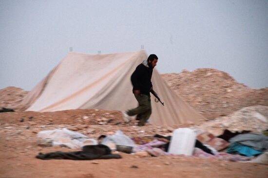 Syrian army during combat operations in the vicinity of Palmyra