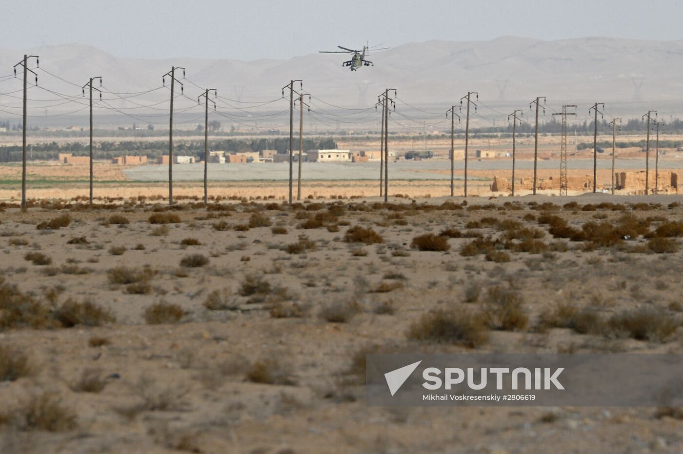 Syrian army during combat operations in the vicinity of Palmyra