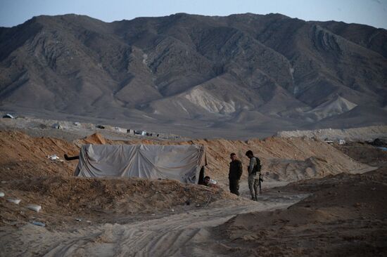 Syrian army during combat operations in the vicinity of Palmyra