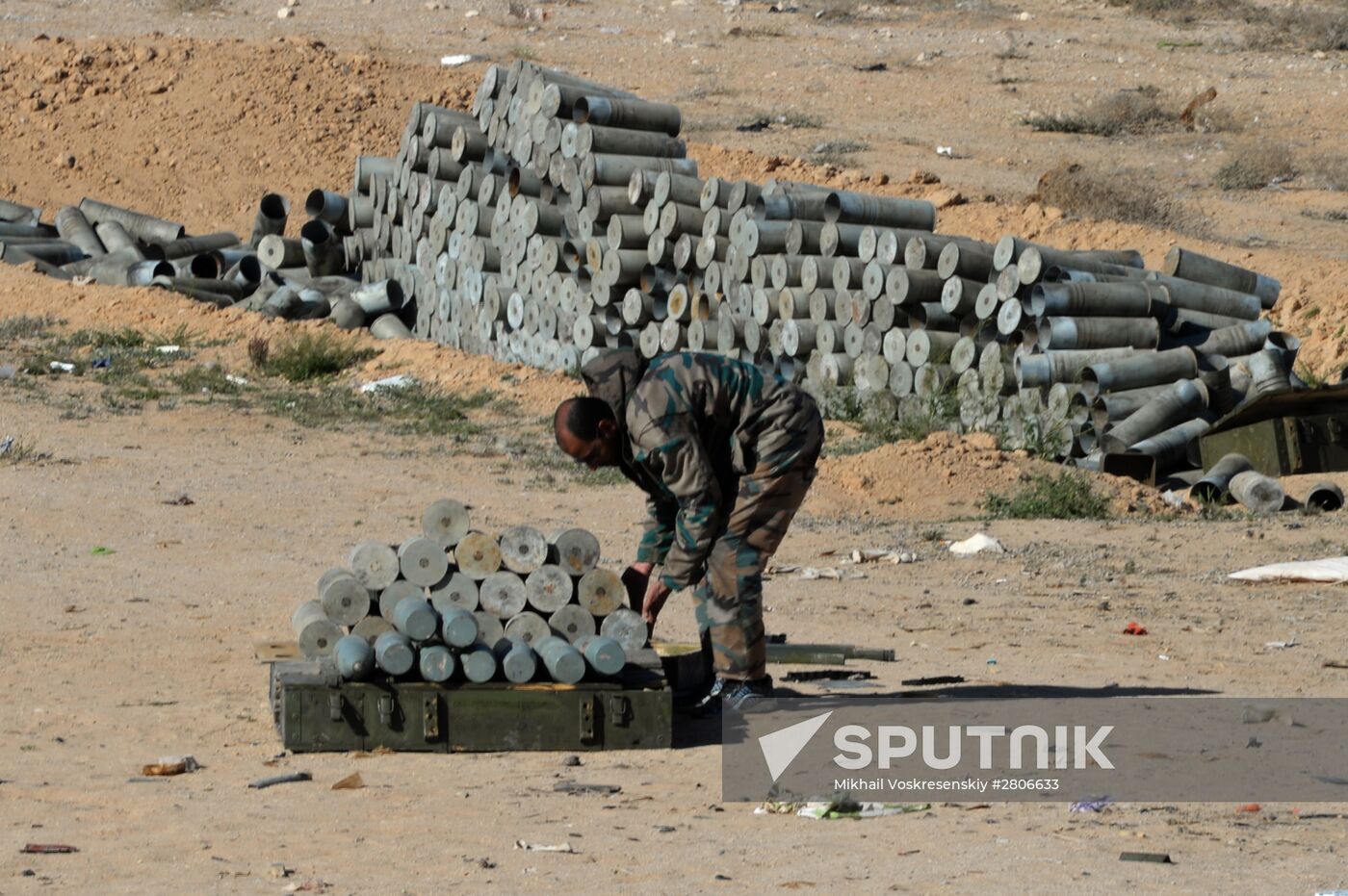 Syrian army during combat operations in the vicinity of Palmyra